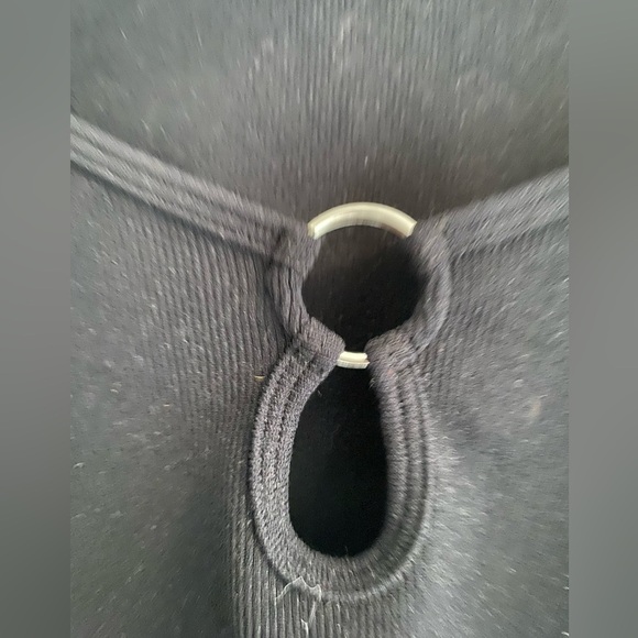 Aeropostale Black Ribbed Long Sleeve Crop Top Size M - Picture 2 of 6